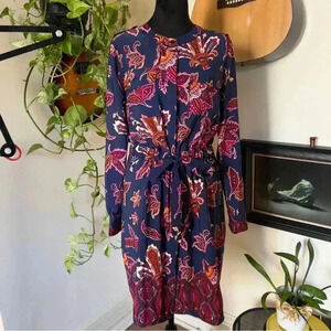 Liz Claiborne Button and Tie Shirt Dress - Small